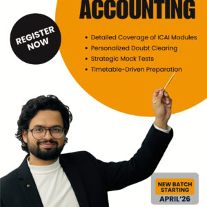 CA Foundation ACCOUNTING – April 2026 F2F (for Sept 2026 exams and Onwards)