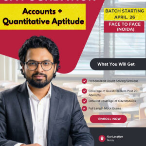 CA Foundation ACCOUNTS + QUANTITATIVE APTITUDE COMBO  – April 2026 F2F (for Sept 2026 exams and Onwards)